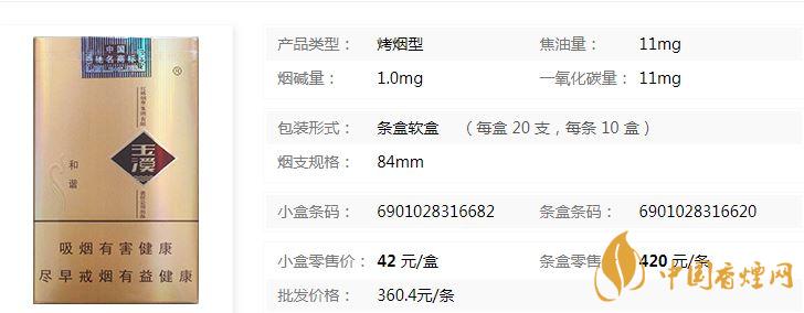 玉溪軟和諧軟包多少錢？玉溪軟和諧香煙價格及參數(shù)